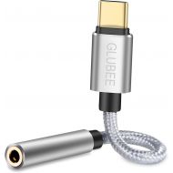 GLUBEE USB C to 3.5MM Headphone Jack Adapter, USB C to Audio, USB Type-C to 3.5MM Adapter Braided Nylon Cable DAC Adapter Compatible with Most USB-C Smart Phones