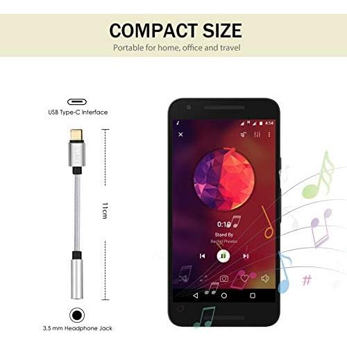  [아마존베스트]GLUBEE USB C Headphone Adapter, UBS C to 3.5 mm Jack Adapter Audio for Pad Pro 2020, Samsung Galaxy S20/Note 20/S20 Plus, Huawei P30 Pro/P20/P20 Pro, OnePlus 8/7, Pixel 4/3