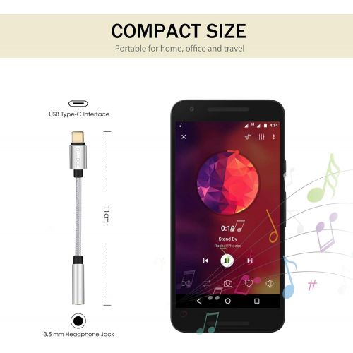  [아마존베스트]GLUBEE USB C Headphone Adapter, UBS C to 3.5 mm Jack Adapter Audio for Pad Pro 2020, Samsung Galaxy S20/Note 20/S20 Plus, Huawei P30 Pro/P20/P20 Pro, OnePlus 8/7, Pixel 4/3