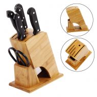 GLXQIJ 7 Slot Universal Bamboo Knife Block Stand Holder Knife Scissor Storage For Kitchen,Cutlery Display Stand,Knife Dock