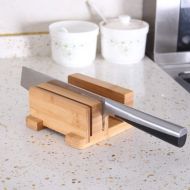 GLXQIJ Bamboo Knife Holder,Universal Knife Block & Organiser For Knives, Scissors, Kitchen Cutlery,Chopping Board,Large Wooden Storage Rack