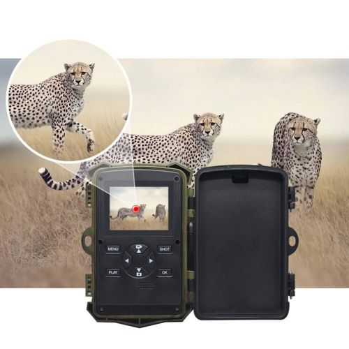  GLgl 12 MP Outdoor Hunting Camera 1080P HD Solar Charging Wildlife Trail Camera Night Vision IP66 Waterproof Game Camera 70 Degree Wide Angle for Wildlife Monitoring Home Security