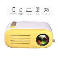 GLgl Mini Projector, Portable LED Home Cinema Theater with PC Laptop USBSDAVHDMI Input Pocket Projector for Video Movie Game Home Entertainment,EU