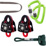 [아마존베스트]GM CLIMBING Hardware Kit for 5:1 Mechanical Advantage Pulley Hauling Dragging System Block and Tackle