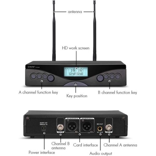  G-MARK G320AM Wireless Microphone Handheld Karaoke Microphone Frequency Adjustable 100M Receive