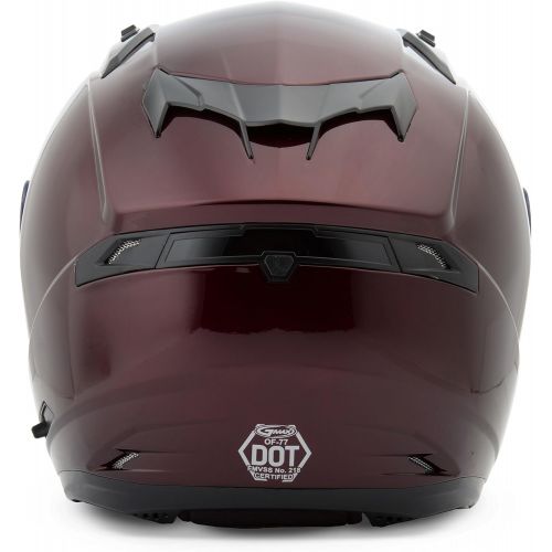  Gmax GMAX OF77 Mens Open Face Street Motorcycle Helmet - Wine Red X-Large