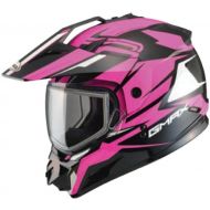 Gmax GMAX unisex-adult full-face-helmet-style Helmet (Gm11 Snow Vertical) (BlackHi-Vis Pink, Medium)