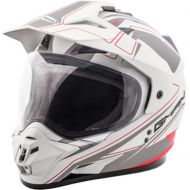 GMax Helmets GMax GM11D Expedition Matte WhiteRed Dual Sport Helmet - Large