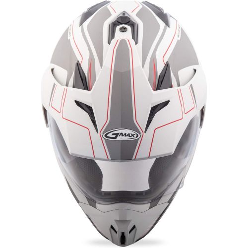  GMax Helmets GMax GM11D Expedition Matte WhiteRed Dual Sport Helmet - Large