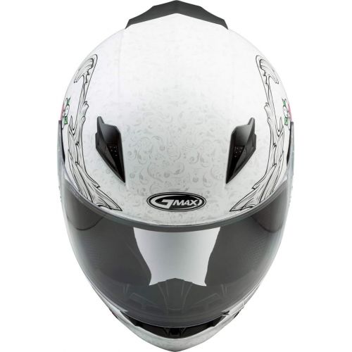  Gmax GMAX FF-49 Adult Yarrow Full-Face Motorcycle Helmet - WhitePink  Medium