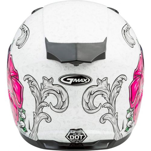  Gmax GMAX FF-49 Adult Yarrow Full-Face Motorcycle Helmet - WhitePink  Medium