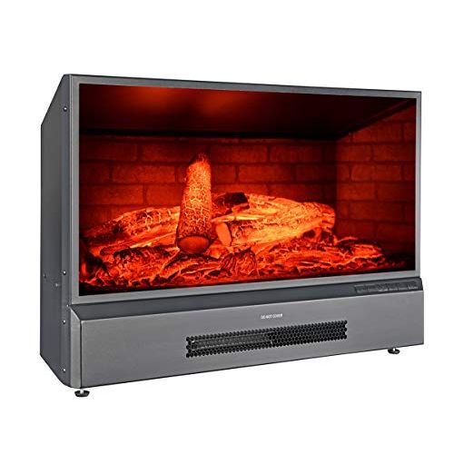  GMHome 32 Inches Electric Fireplace Insert Free Standing Fireplace Heater, with Remote Control, with Fire Crackling Sound, 750/1500W, Black