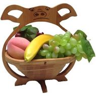 GMMH Folding Basket Bamboo Fruit Basket Decorative Bowl Fruit Bowl Wood Collapsible