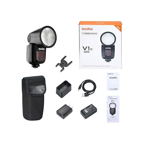  Godox V1-S Camera Flash Speedlite for Sony a7IV a7III a7RIII a7RII a7C a6400 a6000 a9 a77 a350