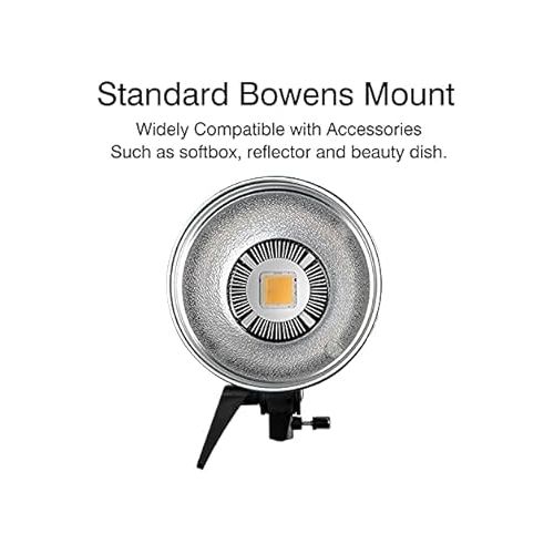  Godox SL-60W 60W CRI95+ Qa>90 5600¡A300K Bowens Mount Led Continuous Video Light, Brightness Adjustment, 433MHz Grouping System,for Video Recording,Wedding,Outdoor Shooting