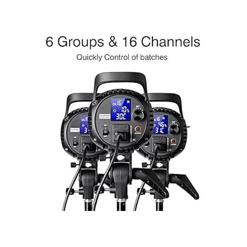  Godox SL-60W 60W CRI95+ Qa>90 5600¡A300K Bowens Mount Led Continuous Video Light, Brightness Adjustment, 433MHz Grouping System,for Video Recording,Wedding,Outdoor Shooting