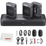 GODOX MoveLink M2 2.4GHz WirelessMicrophone System 2.4GHz WirelessMicrophone System for Vlogger,Youtuber,Speakers, Interviewer, Filmmaker and More. (M2 II)