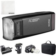 Godox AD200 Pro AD200Pro 200Ws Pocket Flash Light, 2.4G 1/8000s HSS, Strobe Speedlite Monolight,0.01-1.8s Recycling Compatible with Canon Nikon Sony Fuji Olympus Panasonic Pentax Camera