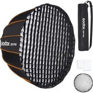 Godox QR-P90 Deep Parabolic Softbox 35in 90cm with Grid Bowens Mount Carrying Bag Quick Set Up Professional Softbox for Photography Studio Portrait Video Shooting