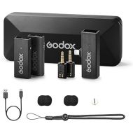 GODOX MoveLink Mini Wireless Microphone, 100m Range, 2.4GHz Noise Cancelling Mic, Omnidirectional Lavalier Microphone for Record Interviews, Vlogs, Lightning