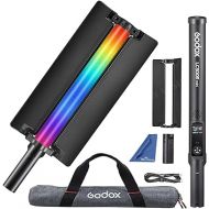 Godox LC500R Mini RGB Video Light Stick - Adjustable 360° Full Color Handheld LED Light Wand with Battery Grip and Barndoor