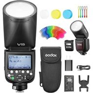 Godox V1 Pro Flash Kit for Olympus & Panasonic, V1-O PRO 2.4G HSS TTL Round Head Speedlite with Diffuser, Detachable Sub Flash, Modeling Lamp, Type-C Charging, 1.3s Recycle Time,100 Continuous flashes