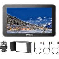 Godox GM6S 5.5Inch 4K Camera Monitor 1200nit Ultra-Bright Video Monitor for DSLR Camera 1920 * 1080 IPS Screen Touch Control HDMI Input & Output Custom 3D LUT Type-C/DC/Battery Powered with Sun Hood