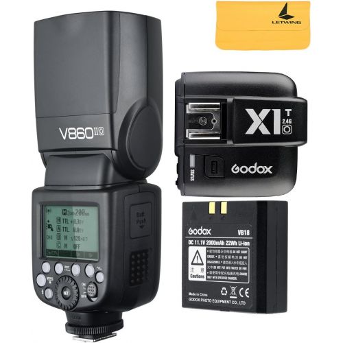  Godox V860II-O 2.4G TTL Li-on Battery 2X Camera Flash Speedlite for Olympus Panasonic Cameras X1T-O TTL 18000s HSS 32 Channels 2.4G Flash Trigger Transmitter for Olympus