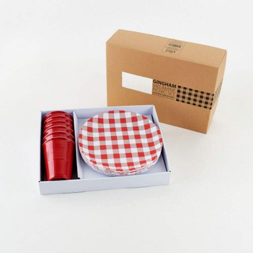  GOETZ INC Red Gingham Picnic Set