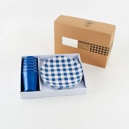  GOETZ INC Blue Gingham Picnic Set