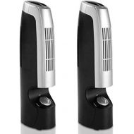 [아마존베스트]GOFLAME Air Purifier 2 PCS for Allergies, Germs, Dust, Pets, Smoke, Pollen, Odors, Air Cleaner with Whisper 2 Speed Operations,Silver and Black