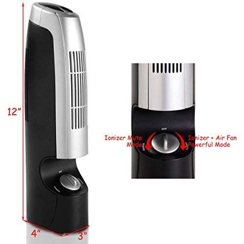  GOFLAME Air Purifier 2 PCS for Allergies, Germs, Dust, Pets, Smoke, Pollen, Odors, Air Cleaner with Whisper 2 Speed Operations,Silver and Black