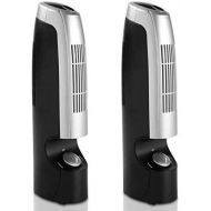 GOFLAME Air Purifier 2 PCS for Dust, Pets, Smoke, Odors, Air Cleaner with Whisper 2 Speed Operations, Silver and Black