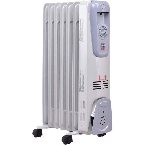  GOFLAME Oil Filled Radiator Heater, 1500W Portable Space Heater with Adjustable Thermostat, Tip-over & Overheated Protection, 3 Heat Settings with Quiet Operation, Electric Heater