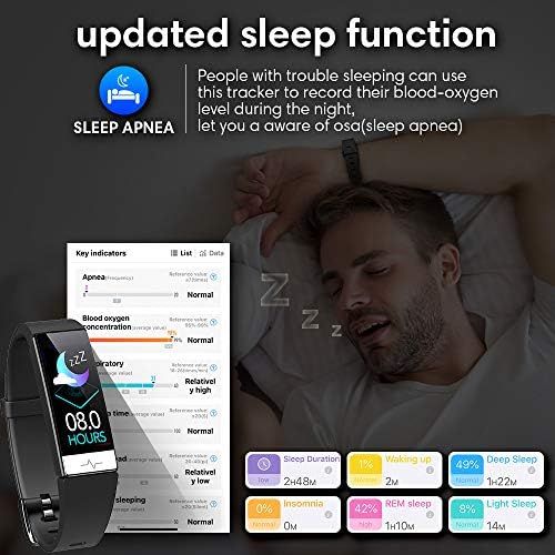  GOGUM Fitness Tracker, Heart Rate Monitor IP68 Waterproof Activity Tracker HRV Health Watch SPO2 Blood Oxygen Blood Pressure with Sleep Monitor and 11 Sport Modes for Women and Men