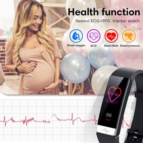  GOGUM Fitness Tracker, Heart Rate Monitor IP68 Waterproof Activity Tracker HRV Health Watch SPO2 Blood Oxygen Blood Pressure with Sleep Monitor and 11 Sport Modes for Women and Men