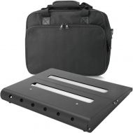GOKKO AUDIO GKB-51 Medium Aluminum Alloy Guitar Pedal Board 13.8” x 11” with Carrying Bag, Self Adhesive Hook & Loop Tapes Included