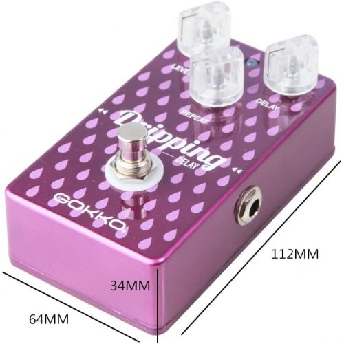  GOKKO AUDIO GK-22 Dripping digital analog Delay Guitar Effects Pedal