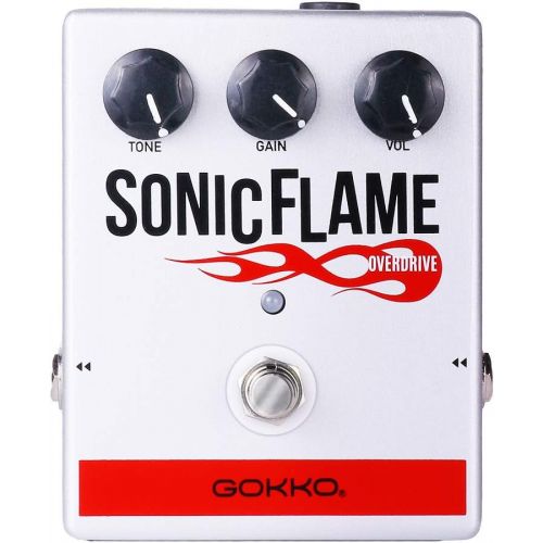  GOKKO Guitar Effects Pedal GK-24 SilverFlame Overdrive Pedal