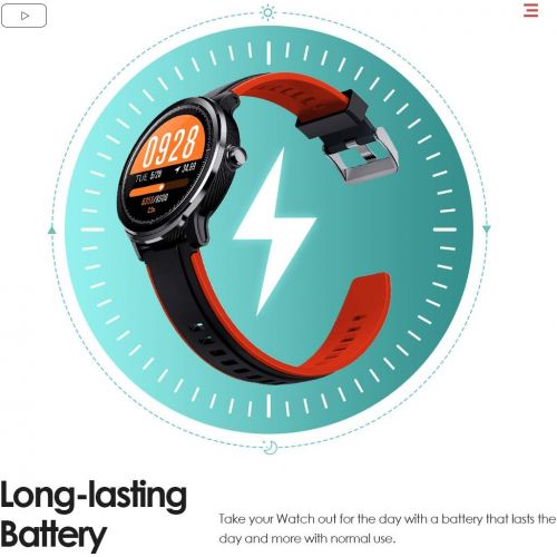  [아마존 핫딜] GOKOO Smart Watch Sport Activity Tracker Waterproof Smartwatch for Men with Blood Pressure Heart Rate Sleep Monitor Breathing Train Step Distance Calorie Full Touch Camera Music Co