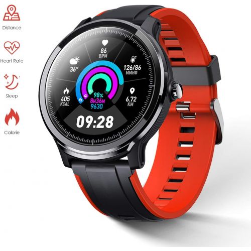  [아마존 핫딜] GOKOO Smart Watch Sport Activity Tracker Waterproof Smartwatch for Men with Blood Pressure Heart Rate Sleep Monitor Breathing Train Step Distance Calorie Full Touch Camera Music Co