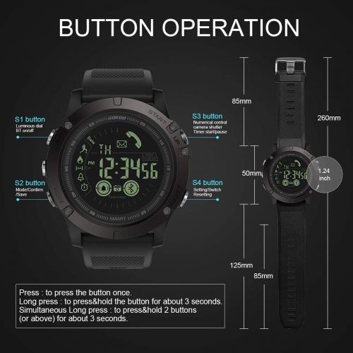  [아마존 핫딜]  [아마존핫딜]Herren Smartwatch GOKOO S10 Smart Uhr Stylische Sport Smartwatch Herren Manner Jungen Digital Outdoor Sport mit Schrittzahler Kalorienzahler und Informationserinnerung fuer Android