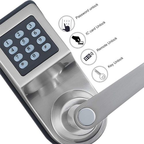  GOLDEN ELEPHANT 4-in-1 Electronic Combination Lock with Keypad Visual Coded Lock Password, RF Card, Remote Control,Key Unlocked Digital Door Lock