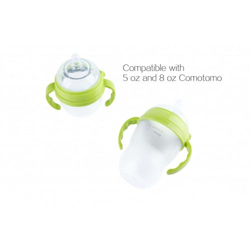  [아마존베스트]GOLOHO Compatible Bottle Handle for Comotomo, (Pack of 2, Green)