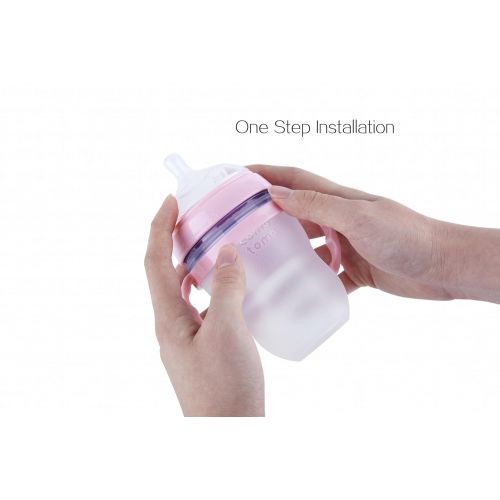  [아마존베스트]GOLOHO Compatible Bottle Handle for Comotomo, (Pack of 2, Pink)