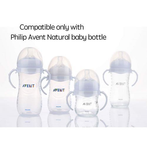  [아마존베스트]GOLOHO Compatible Baby Bottle Handles for Philips Avent Natural Baby Feeding Bottles, 2 Count