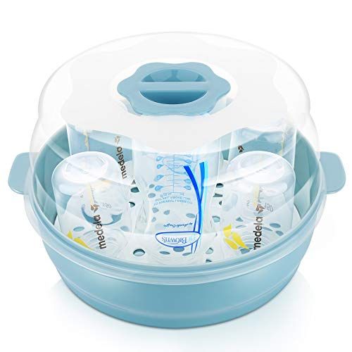 [아마존베스트]GOLOHO Baby Bottle Microwave Steam Sterilizer - Fit 6 Baby Bottles