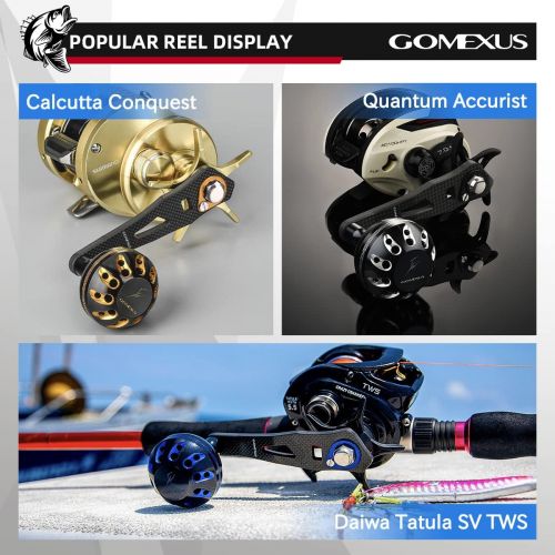  GOMEXUS Power Handle 8x5mm Compatible for Quantum Accurist S3 PT Shimano Tranx 300 400 Curado Daiwa Lexa Coastal Baitcasting Reel Handle Replacements 75mm Flounder Fishing