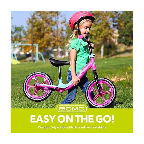  GOMO Balance Bike 2 Year Old, Toddler Bikes 18 Months to 5 Years Old - Balance Bike for 3 Year Old w/Footrest, Soft Grips,Flat Free Tires, Easy Assembly, Push Bike - Toddler Bikes 3-5, Balancing Bike