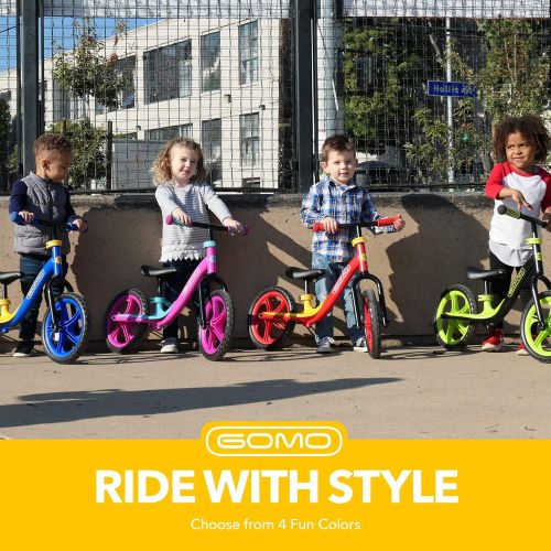  [아마존베스트]GOMO Balance Bike - Toddler Training Bike for 18 Months, 2, 3, 4 and 5 Year Old Kids - Ultra Cool Colors Push Bikes for Toddlers/No Pedal Scooter Bicycle with Footrest